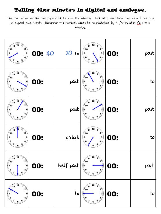 telling time worksheet hour hand only