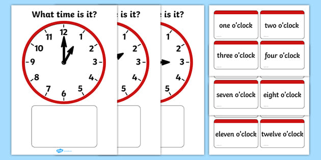 Clock Matching Activity - O Clock (teacher made) - Twinkl