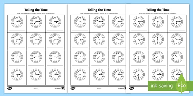 telling time worksheet quarter past