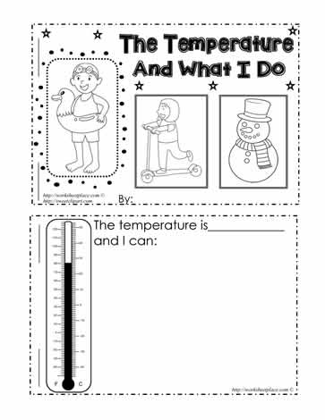 A Temperature Booklet Worksheets