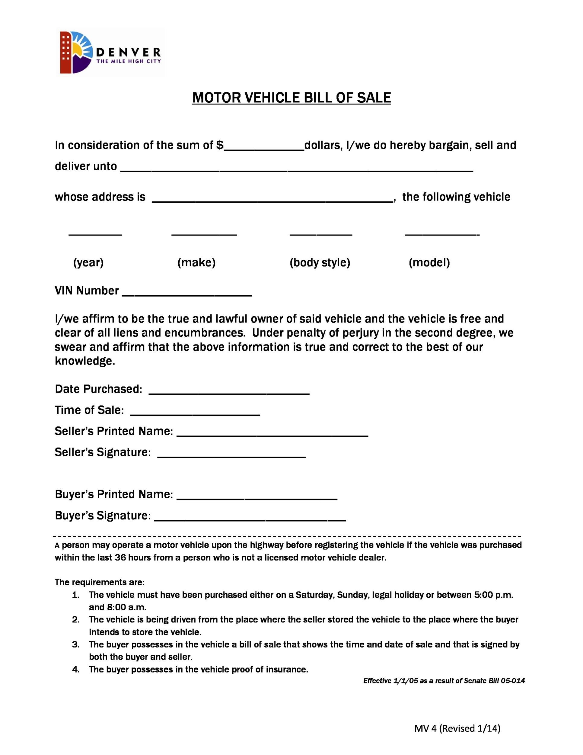 template bill of sale for used car ontario
