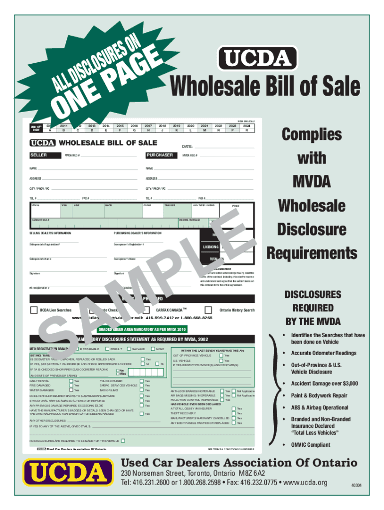 2020-2024 Form Canada UCDA wholesale bill sale Fill Online ...
