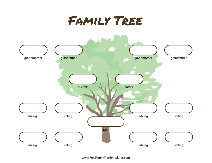 template family tree with siblings