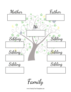 template family tree with siblings