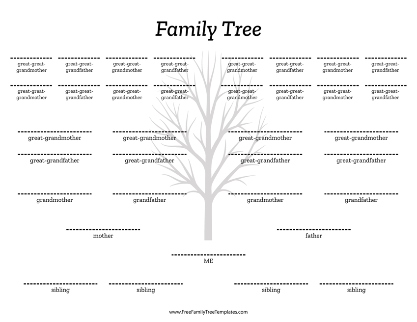 template family tree with siblings