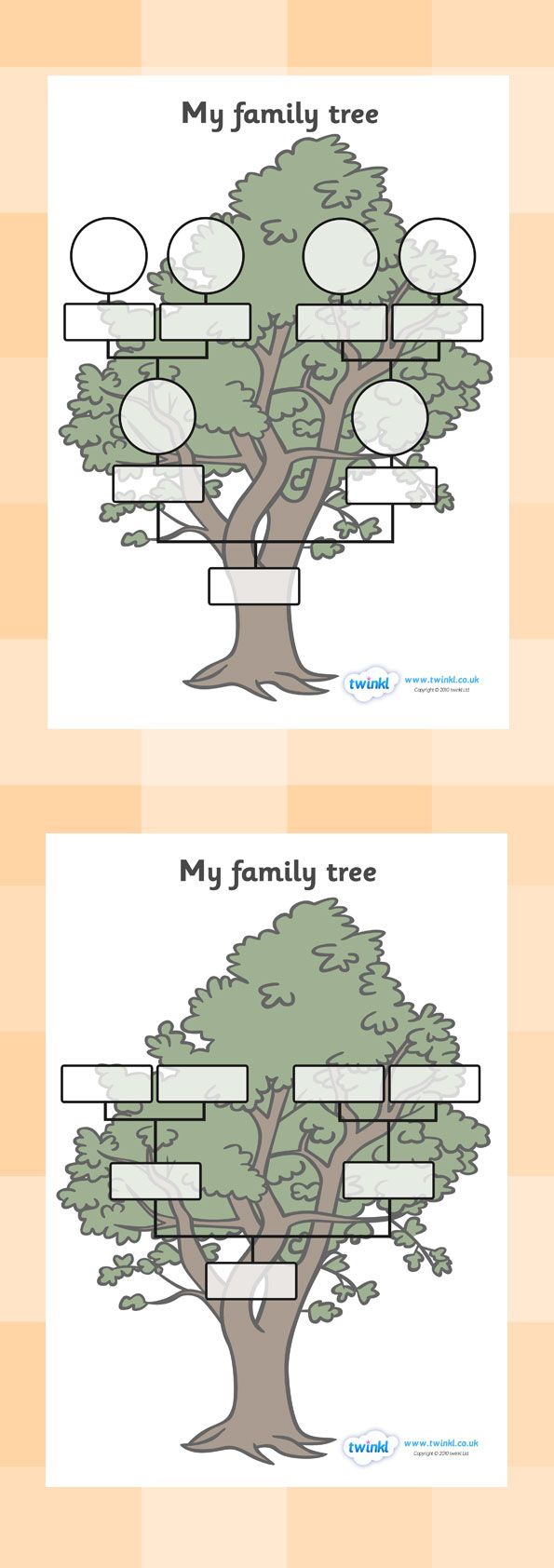 template for family tree uk