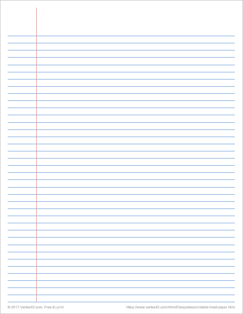 template for notebook paper in microsoft word