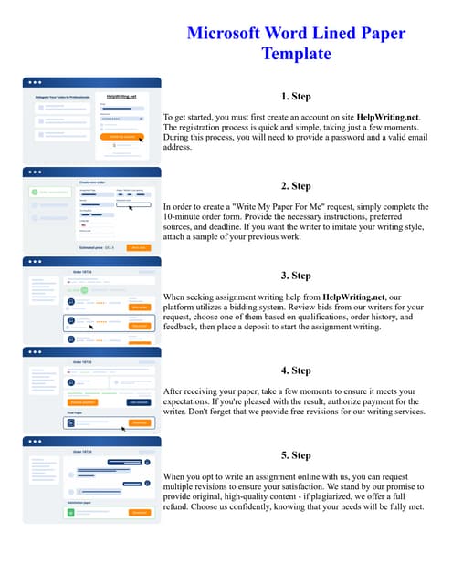 Microsoft Word Lined Paper Template | PDF