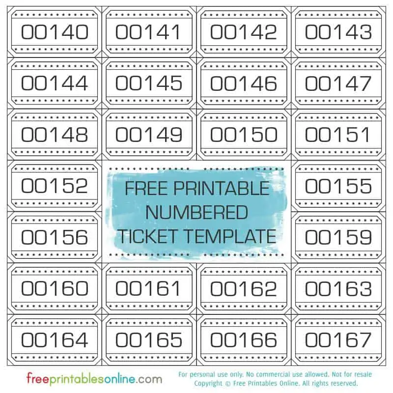 template raffle tickets free download