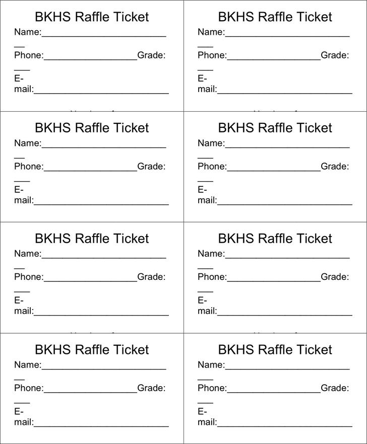 template raffle tickets free download
