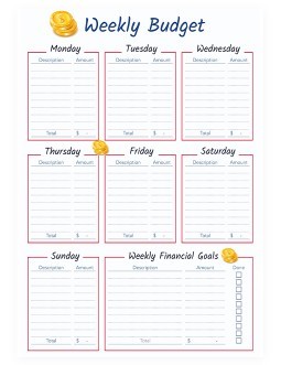 template weekly budget planner
