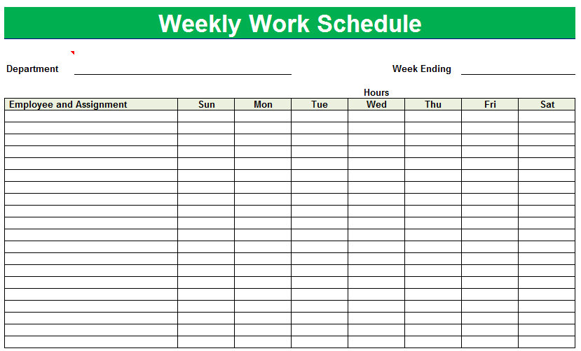 Free Employee Work Schedules | charlotte clergy coalition