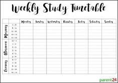 17 Best Study schedule template ideas | study schedule template ...