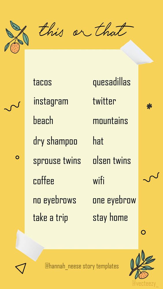 67 Fun Instagram Stories Q& A Templates - Fat Mum Slim