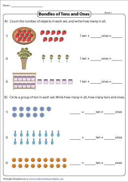 ten and ones worksheet