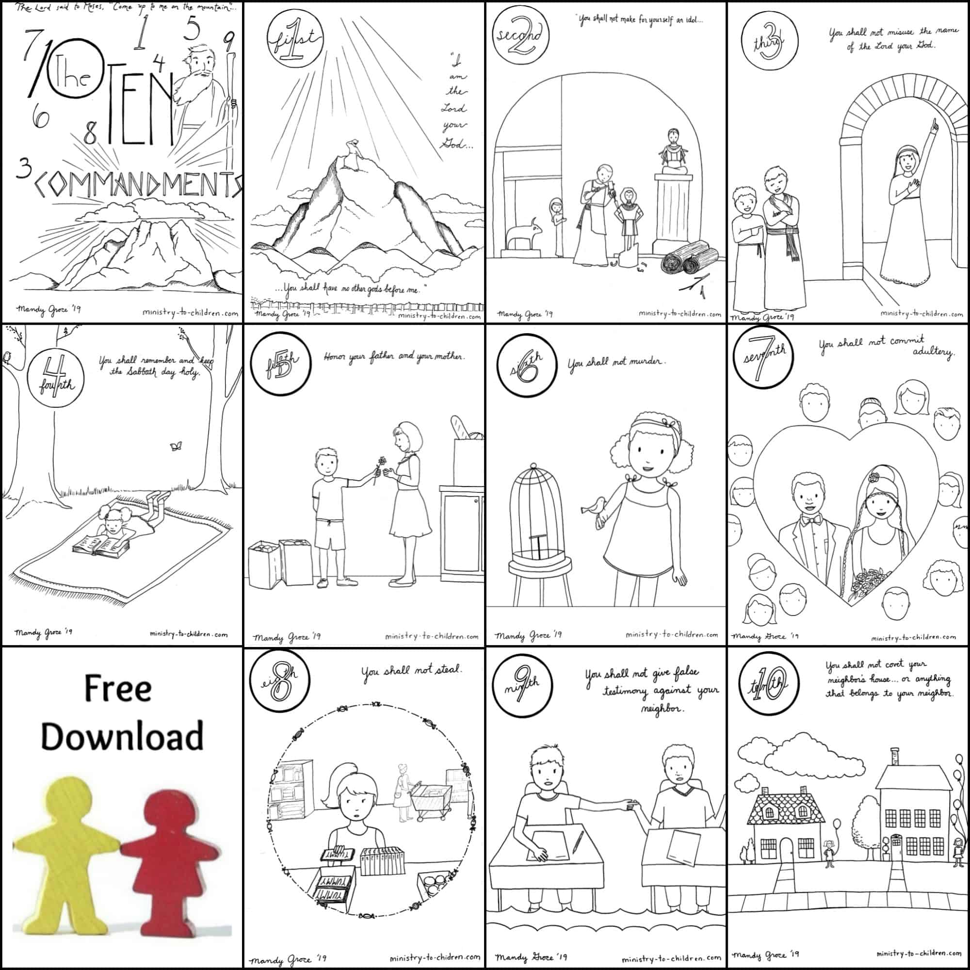 Teach the Ten Commandments to Kids
