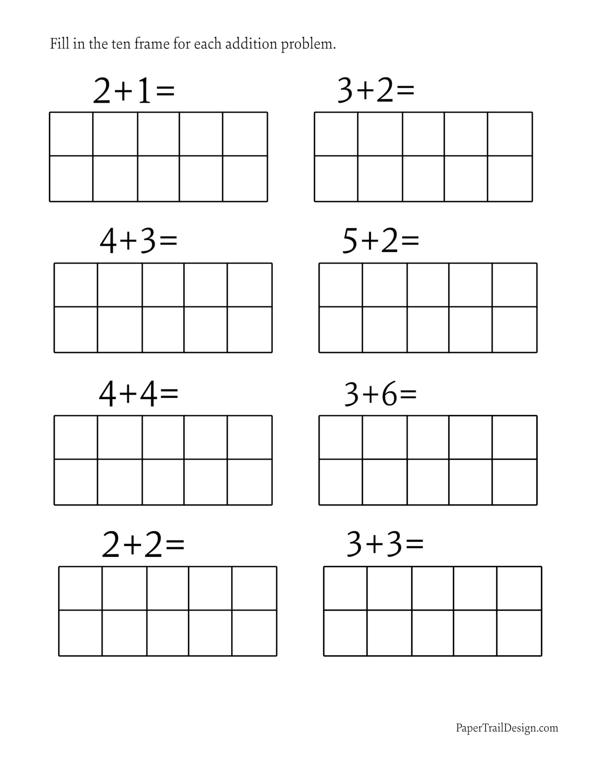 Ten Frame Printables - Paper Trail Design