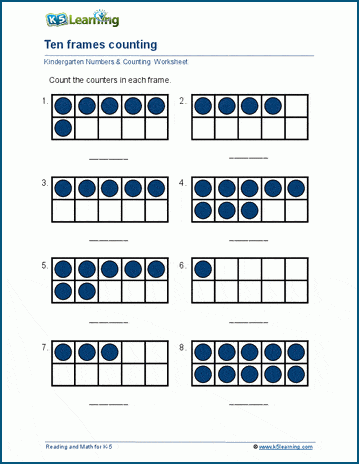 Ten frames worksheets | Worsheets library