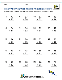 tens and ones addition worksheet