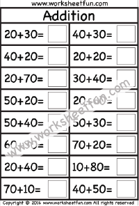 tens and ones addition worksheet