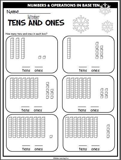 tens and ones blocks worksheet