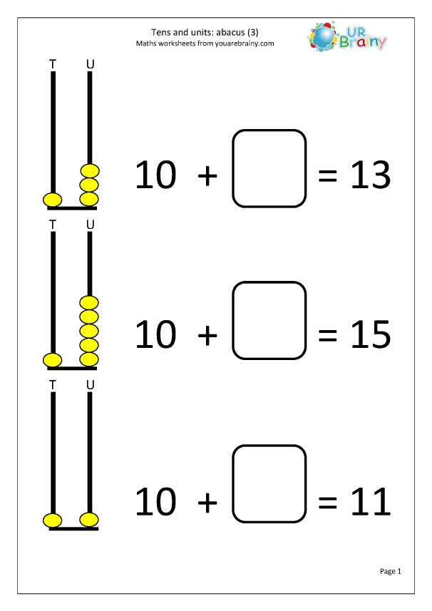tens and units worksheet
