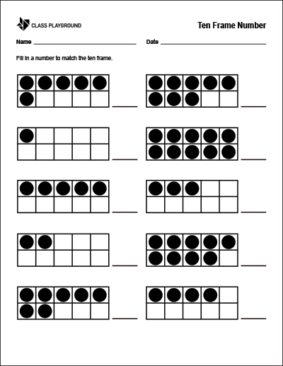 Ten Frame Print - Class Playground