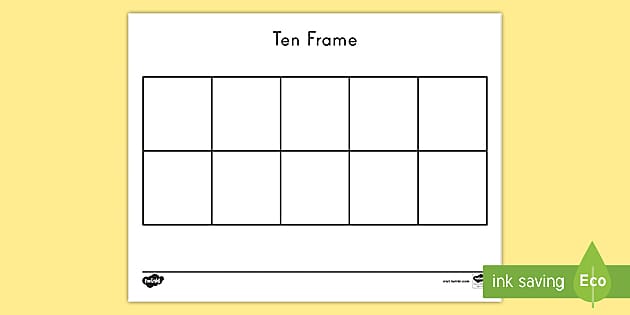 FREE Blank Ten Frame Template - Math Teaching Resource