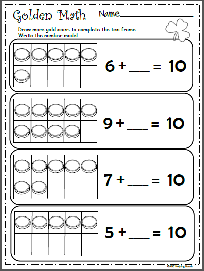 Free Math Ten Frames Worksheet | Made By Teachers