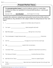 tenses worksheet for grade 6