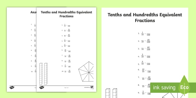 tenths and hundredths number line worksheet