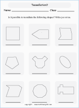 tesselation worksheet