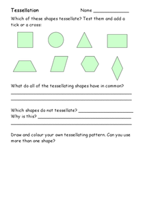 tessellation worksheet pdf