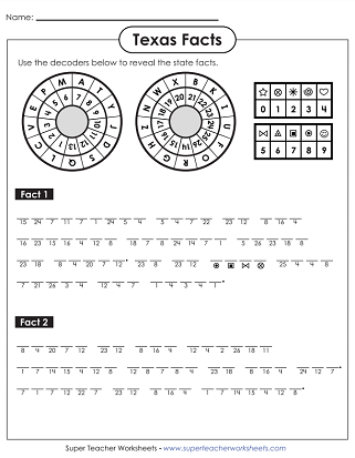 State of Texas - Worksheets