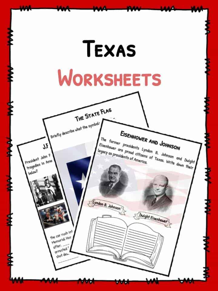 Texas Facts &  Worksheets | History, Geography For Kids