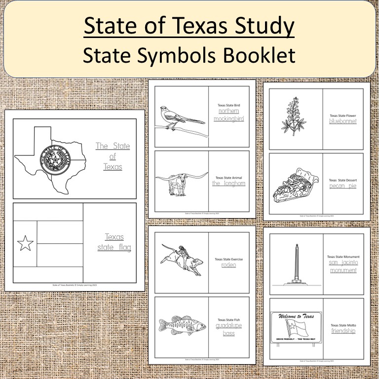 State of Texas Booklet / Where I live page Worksheet Homeschool