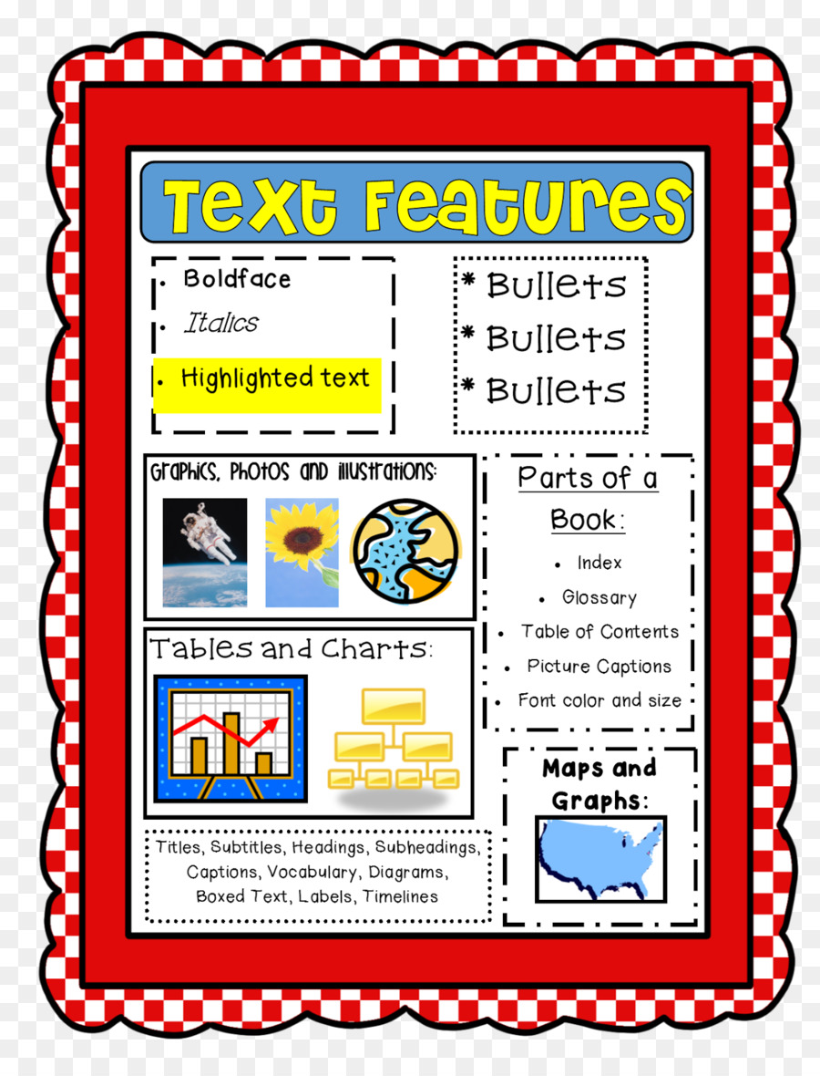 text and graphic features worksheet