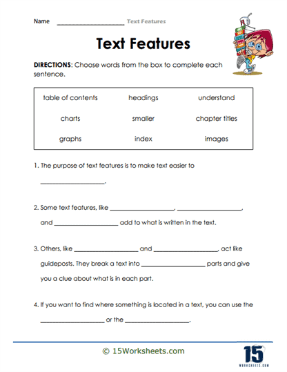 Text Features Worksheets - 15 Worksheets Library