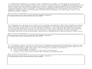 Text Structure Lesson Plans &amp; Worksheets Reviewed by Teachers