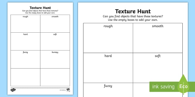 Texture Hunt Worksheet / Worksheet (Lehrer gemacht) - Twinkl