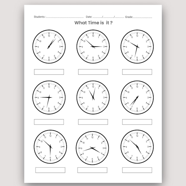 Learning time on the clock. Educational activity worksheet for ...