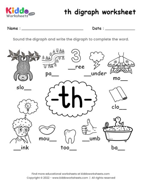 Th Worksheets Kindergarten