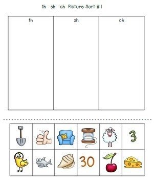 Consonant Digraph Worksheets | TH Words