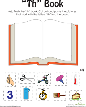 th Words - Kindergarten Worksheet - Free Phonics Printable
