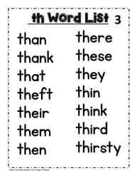 th worksheet for kindergarten