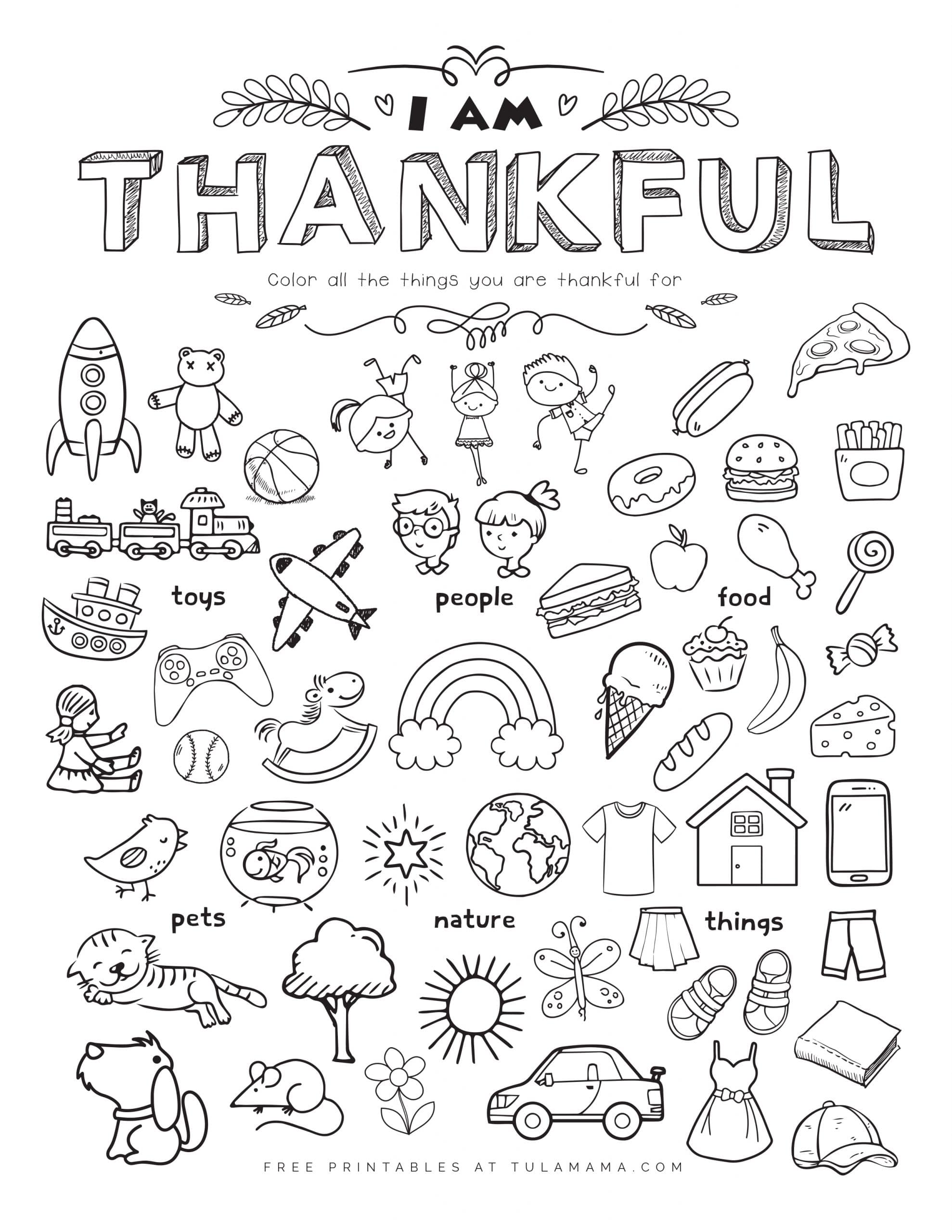What are You Thankful For? Creative Thinking Activity