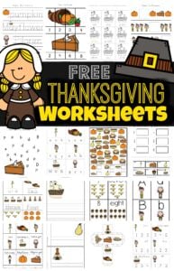 thanksgiving addition worksheet for first