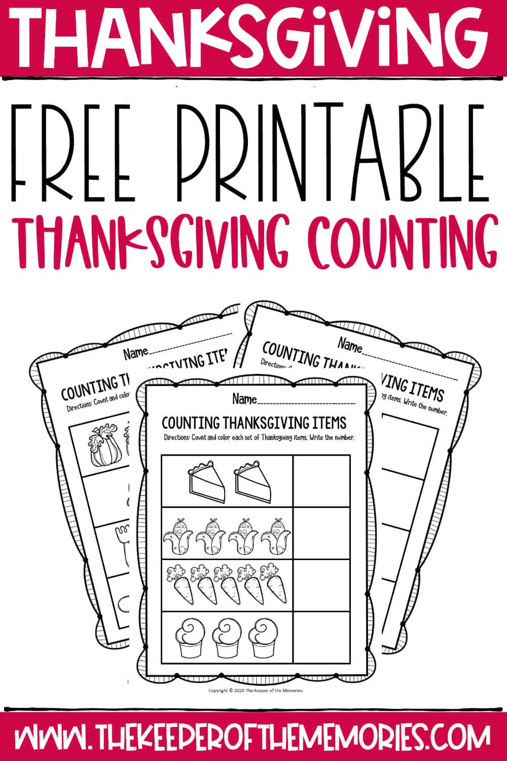 Kindergarten Thanksgiving Math Worksheet - Patterns - Free ...