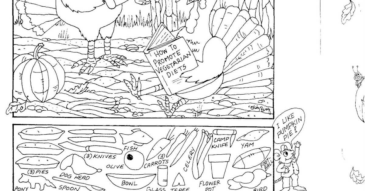 thanksgiving hidden picture worksheet