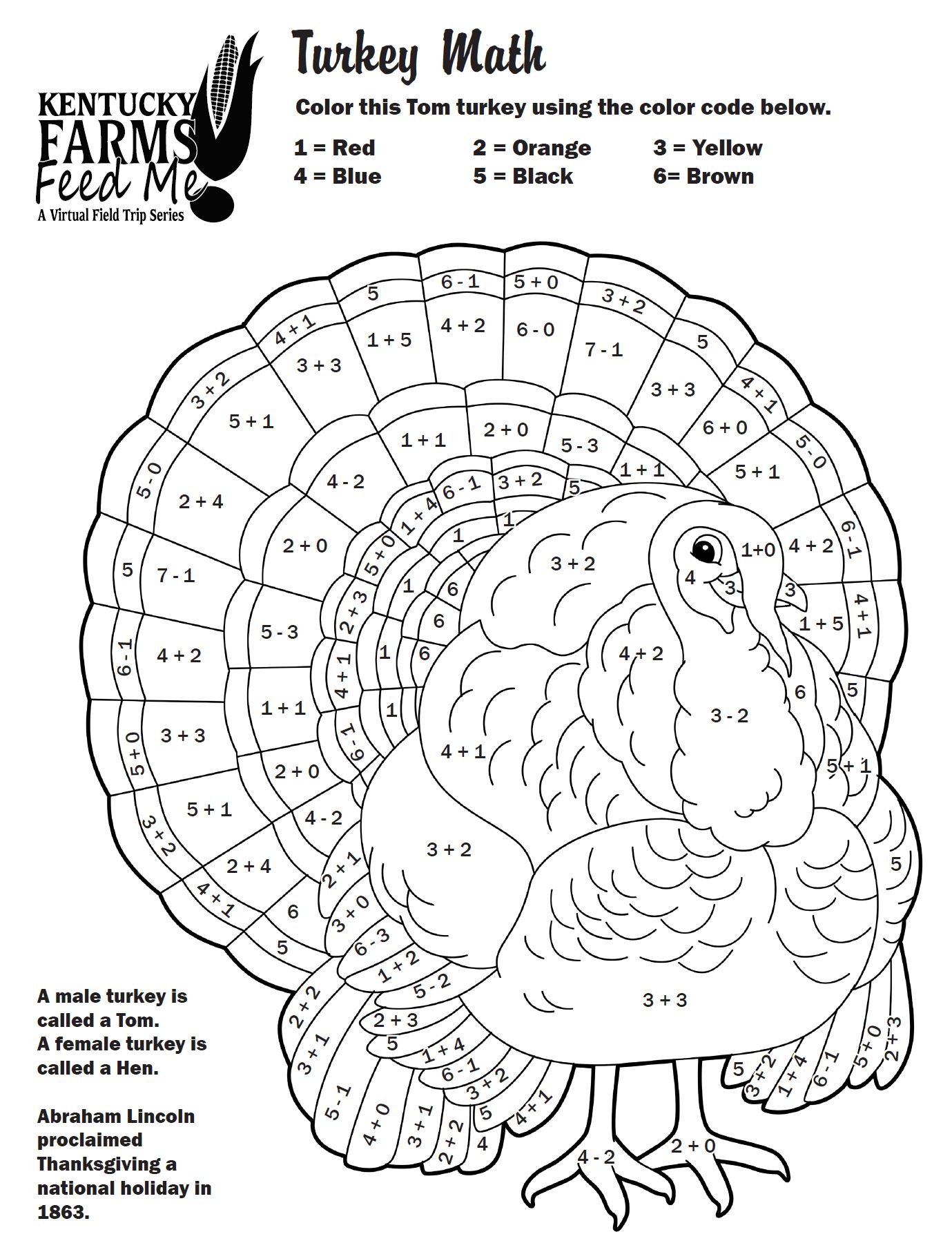 Thanksgiving Math Printables for Grades 3 and 4 - 3 Boys and a Dog
